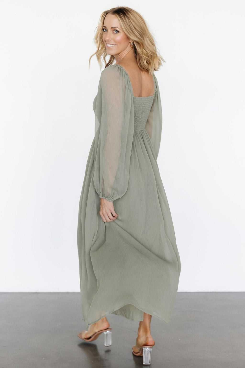 Dione Midi Dress | Dusty Olive