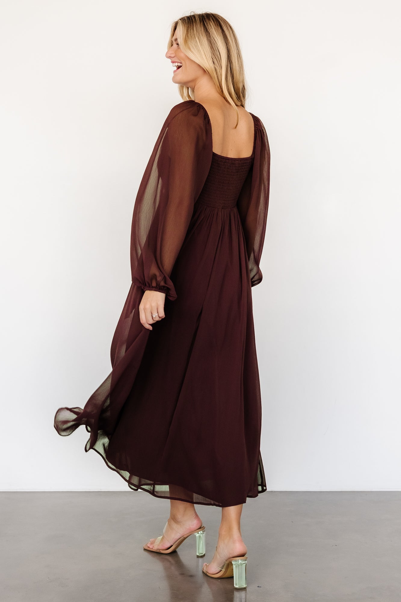 Dione Midi Dress | Mahogany