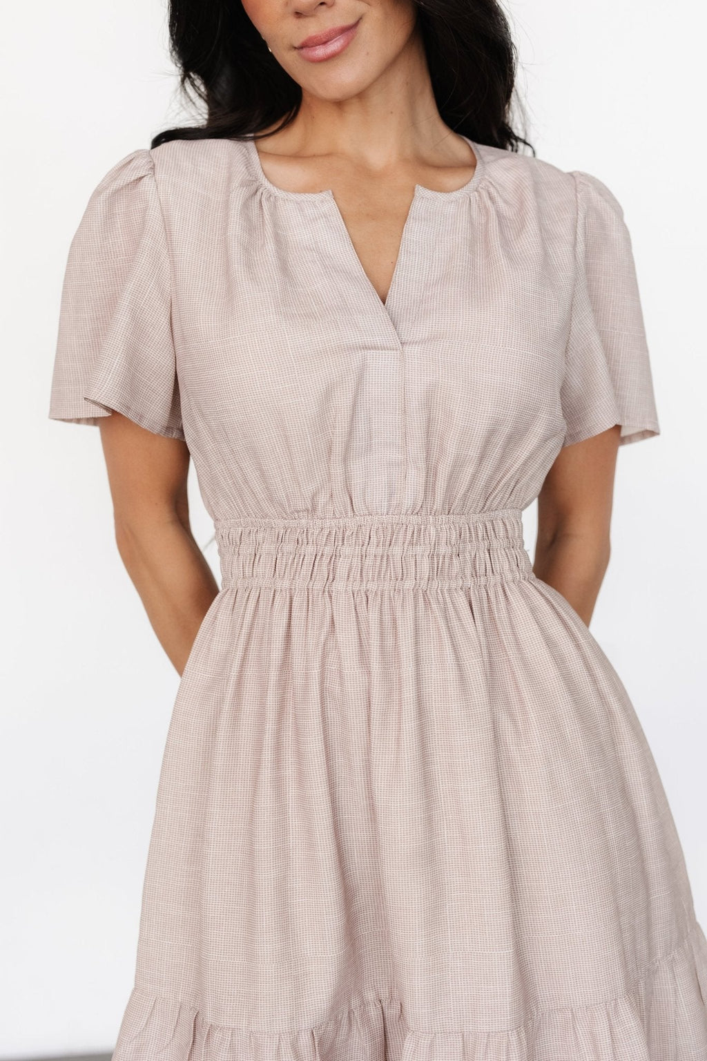 Dita Short Dress | Natural