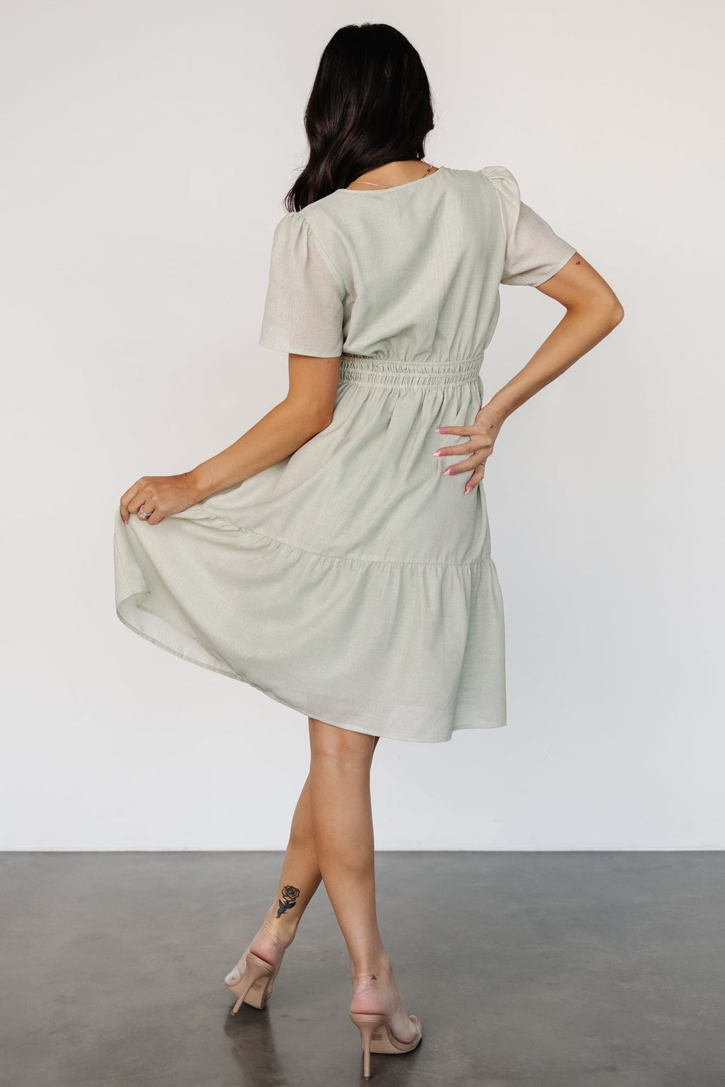 Dita Short Dress | Sage