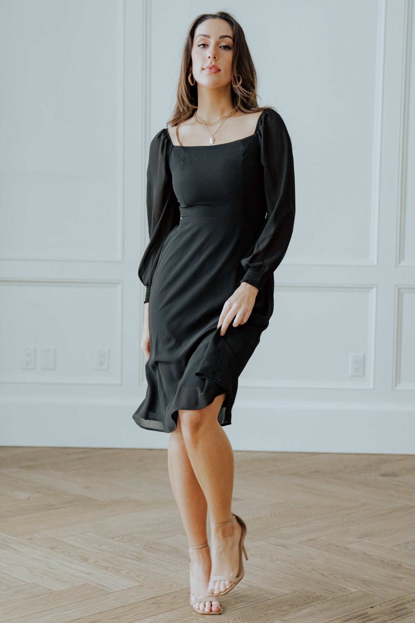 Elise Short Dress | Black