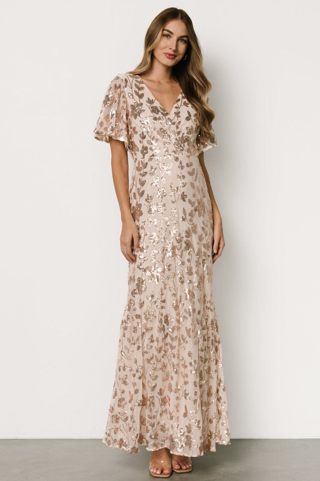 Esme Sequin Dress | Rose Gold
