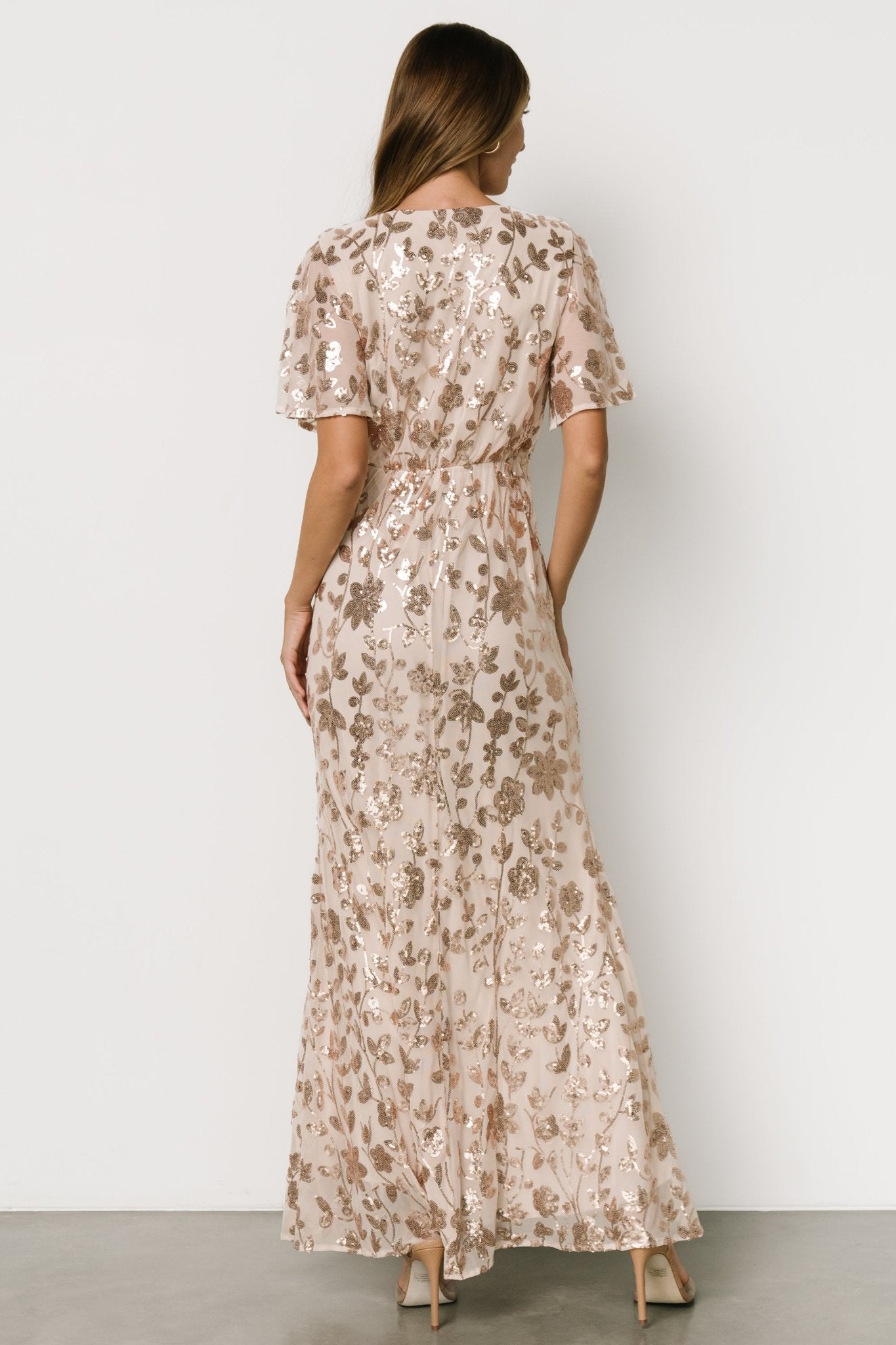 Esme Sequin Dress | Rose Gold