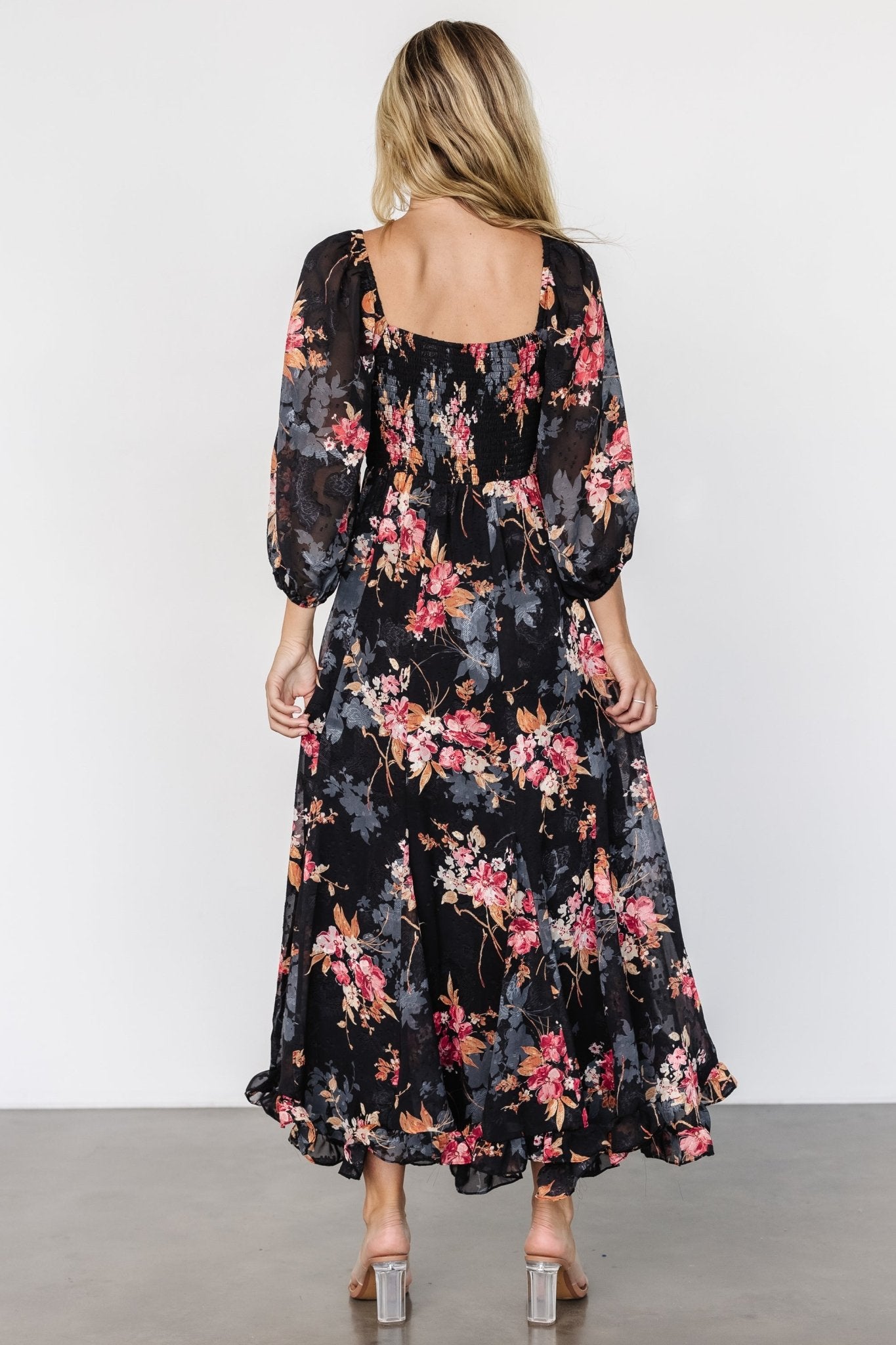 Estefania Maxi Dress | Black Floral