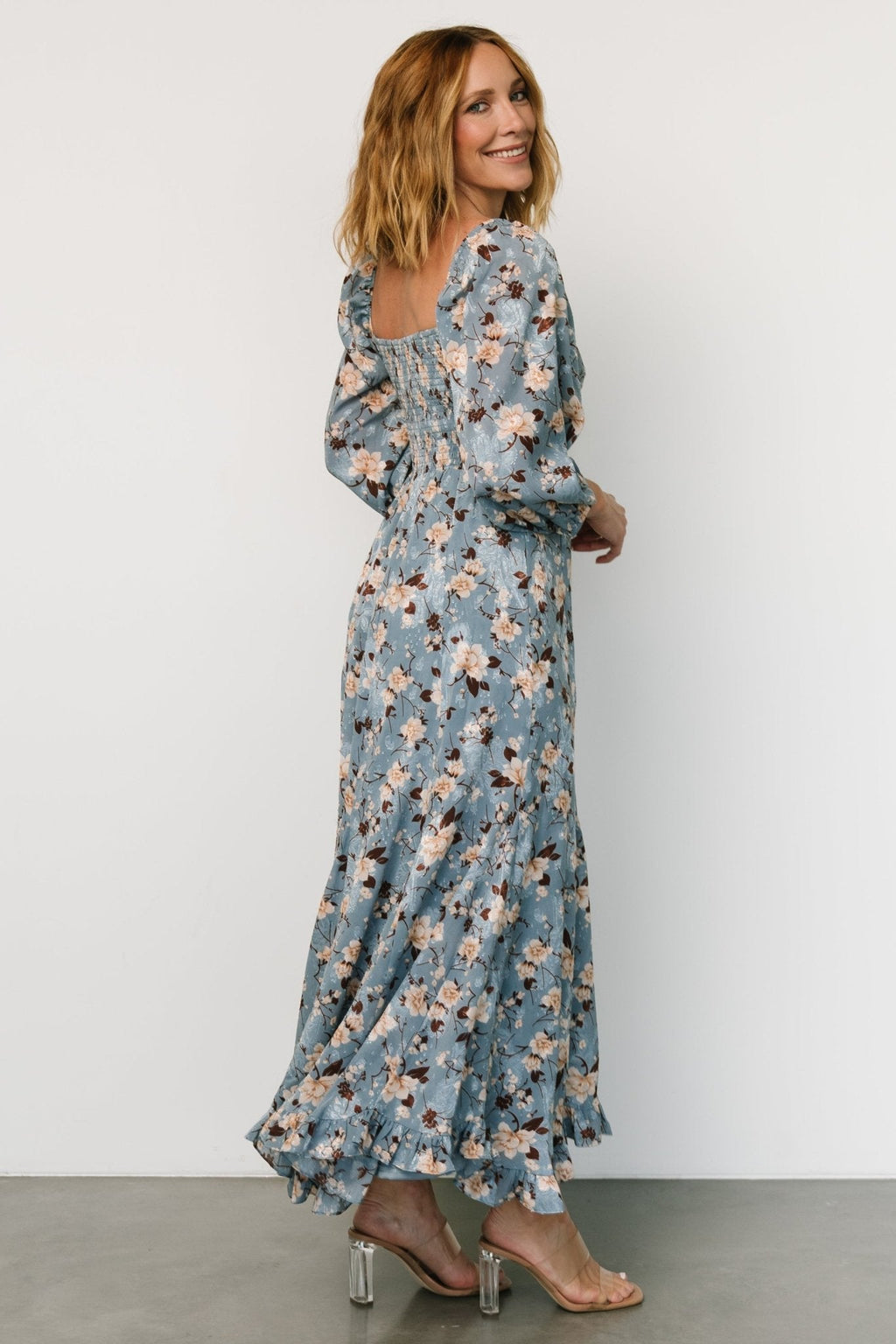 Estefania Maxi Dress | Blue + Peach Floral
