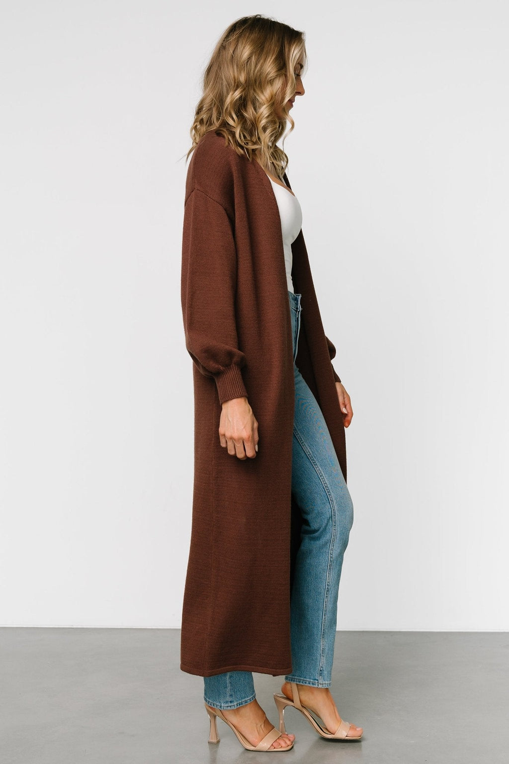 Ethel Long Cardigan | Dark Brown