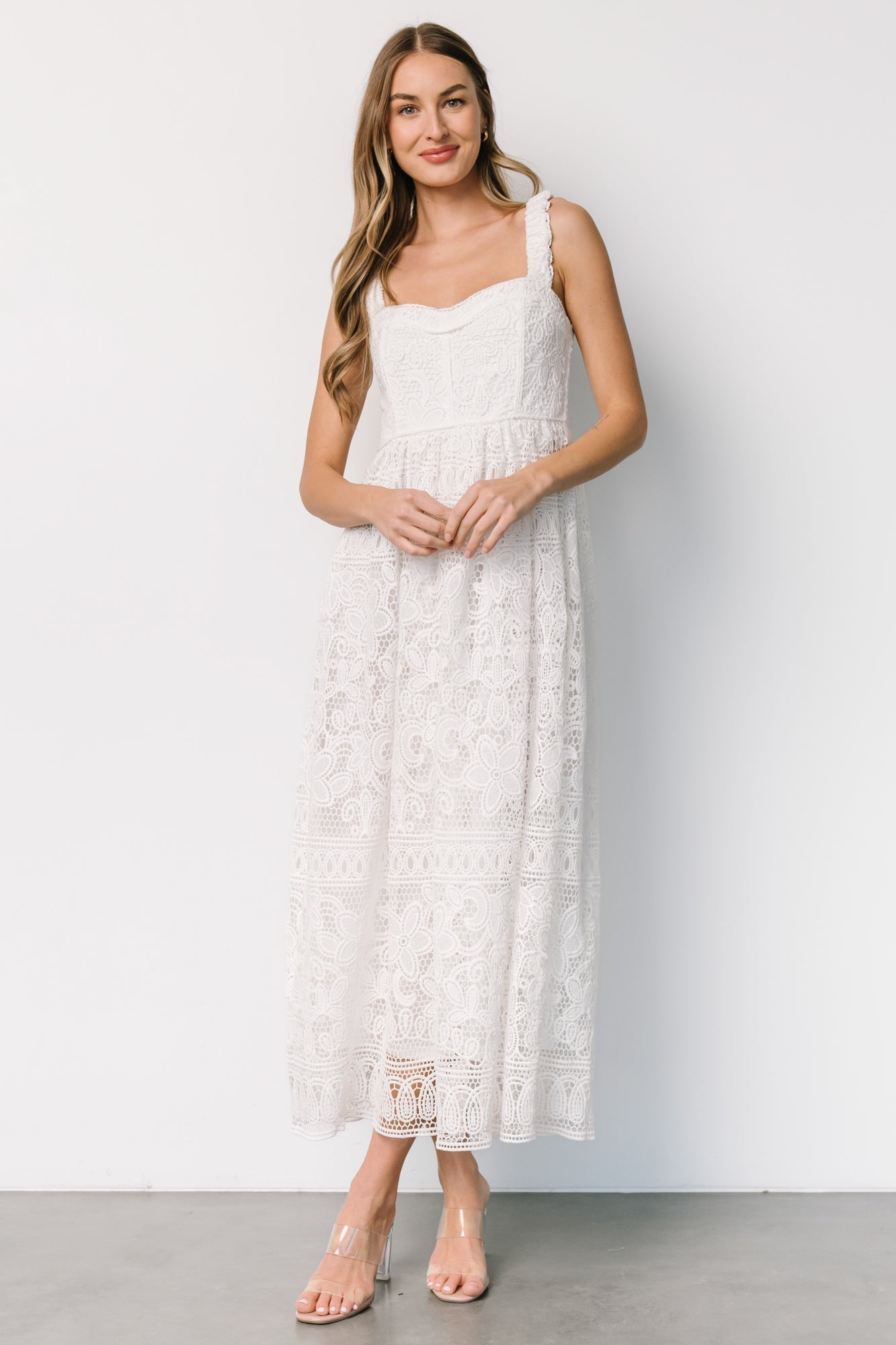 Evangeline Lace Dress | Off White