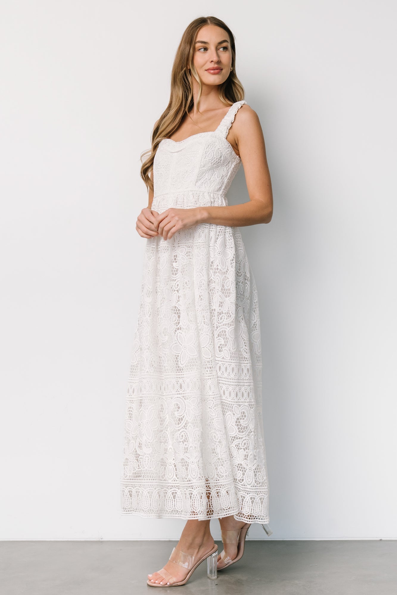 Evangeline Lace Dress | Off White