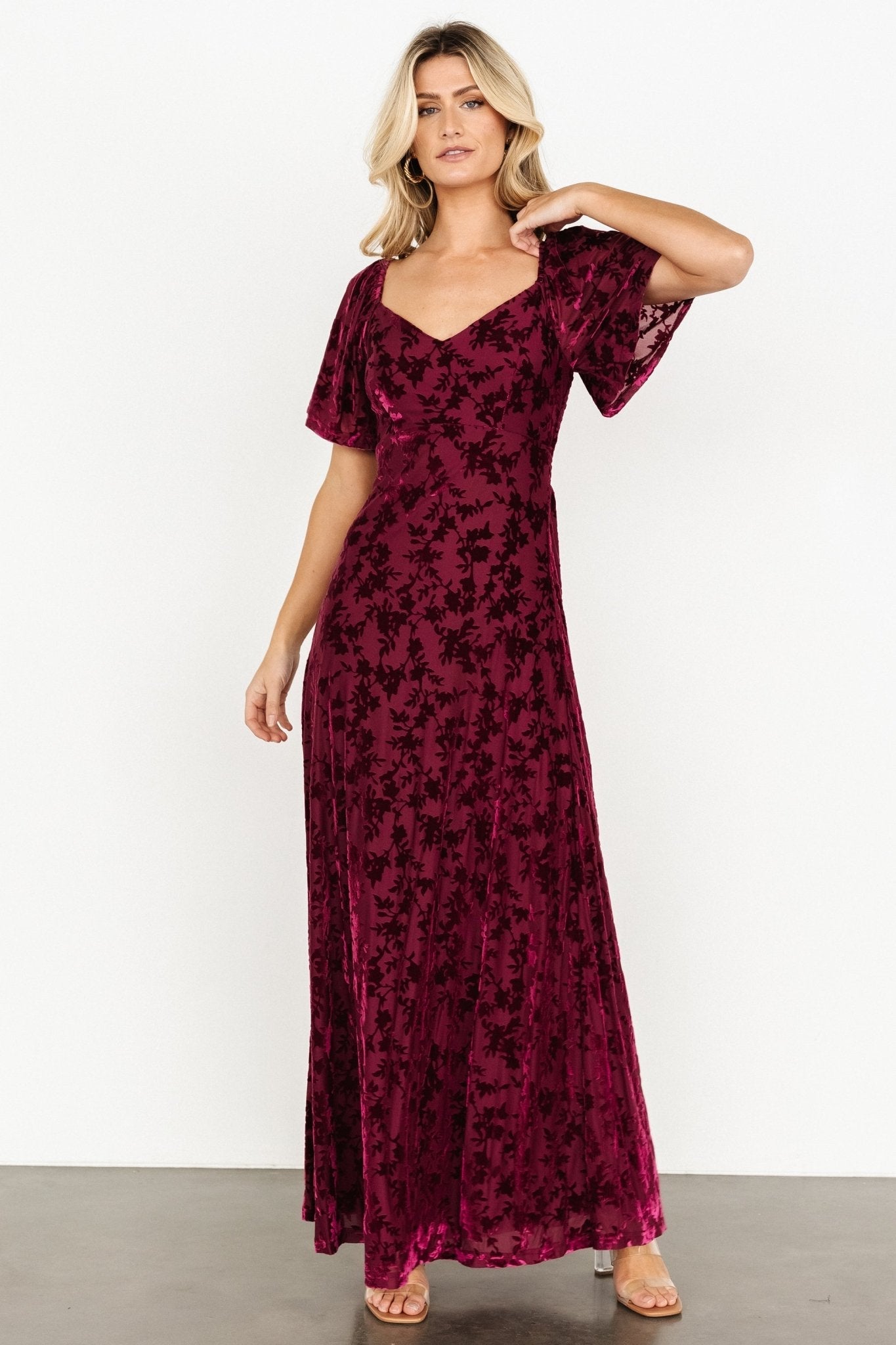 Everley Velvet Maxi Dress | Mulberry