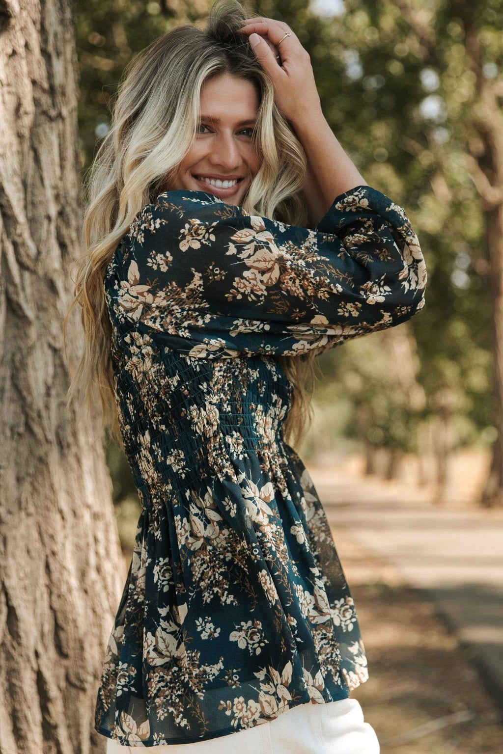 Fenna Smocked Top | Topaz Floral