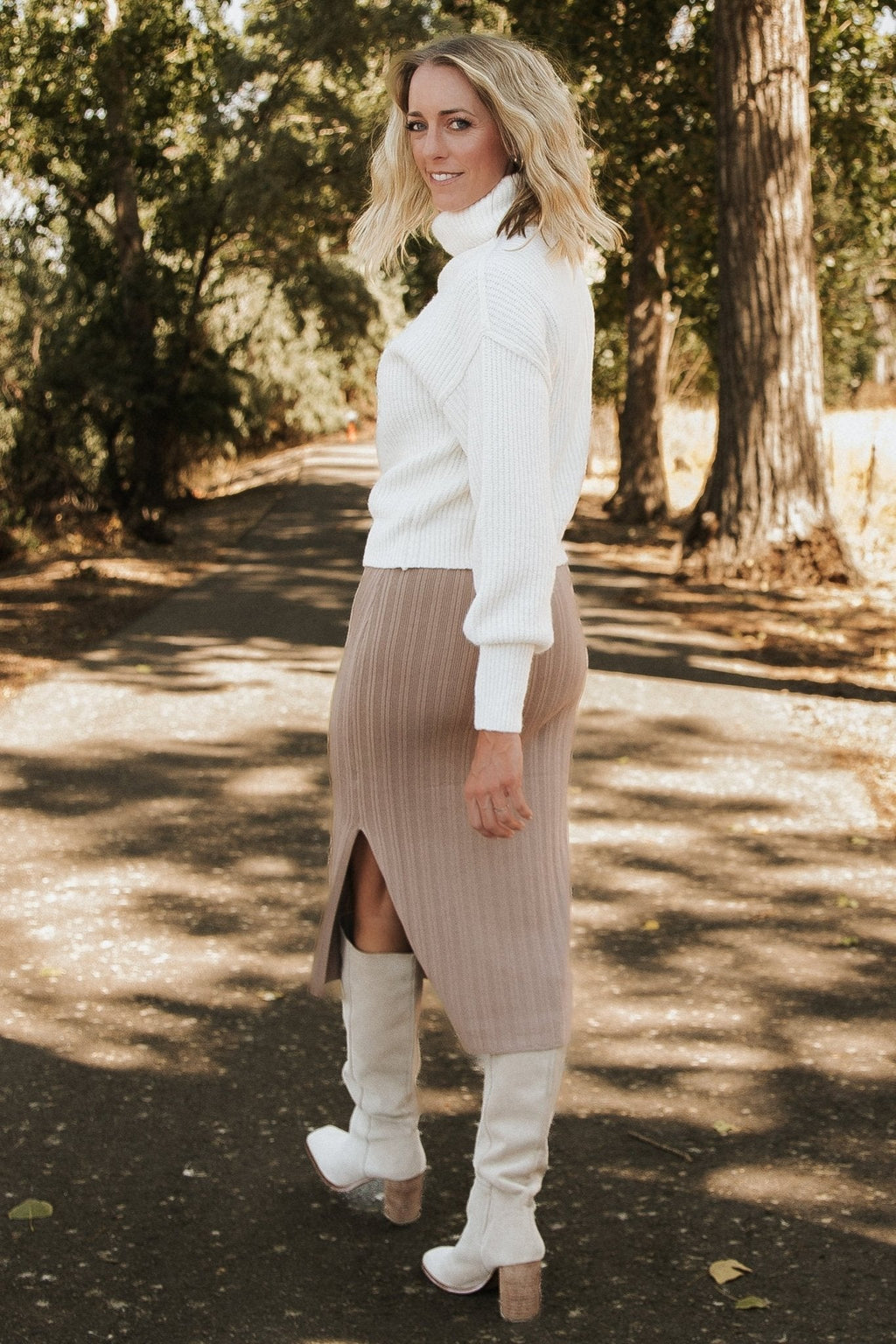 Frannie Knit Turtleneck Sweater | Cream