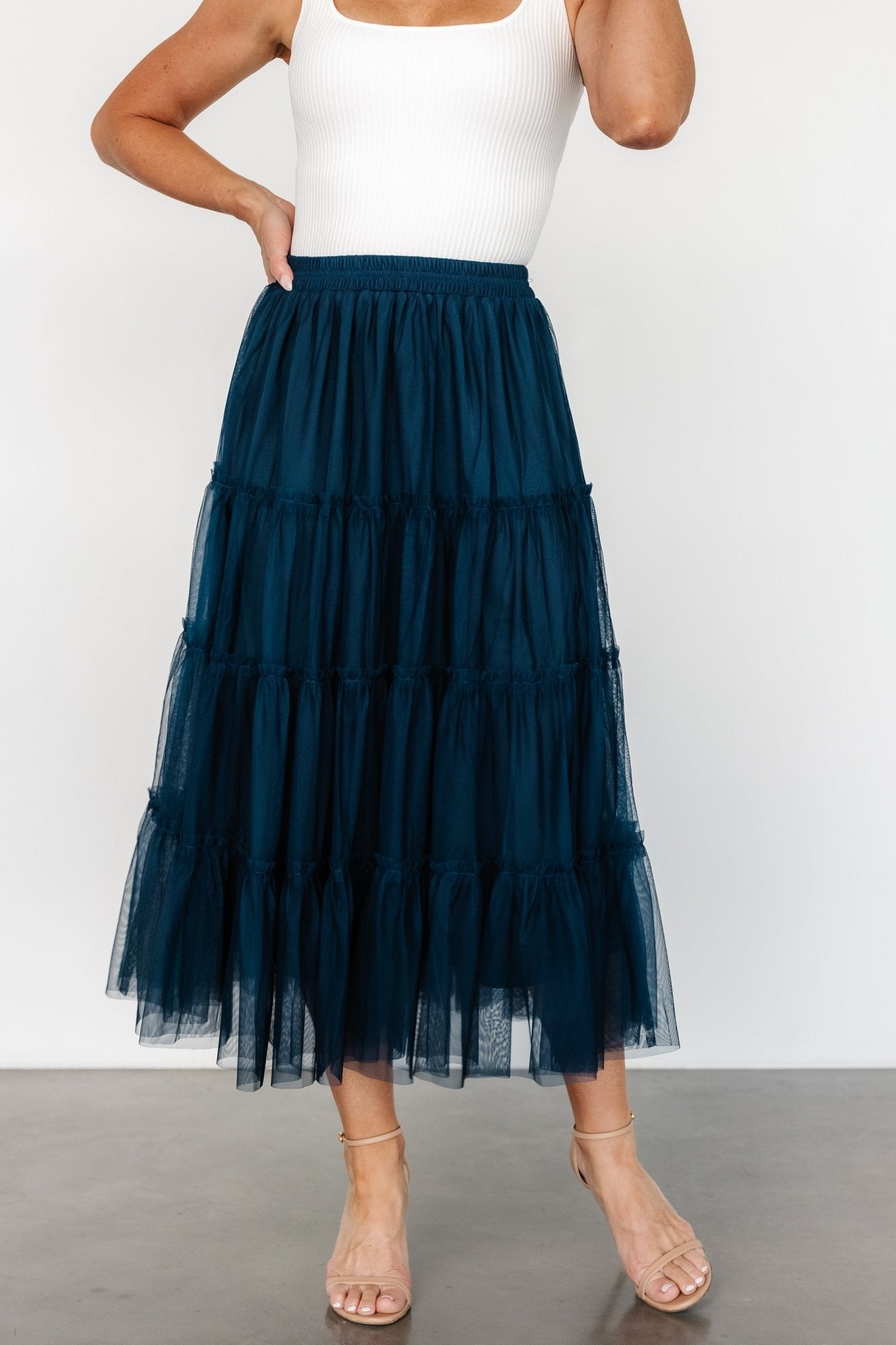 Galena Tulle Skirt | Deep Topaz