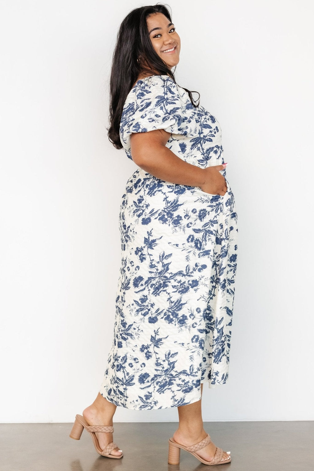 Graceland Maxi Dress | Cream + Navy Floral