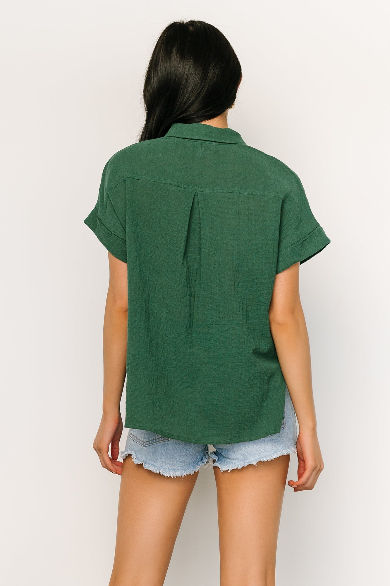 Hammond Short Sleeve Top | Dark Green