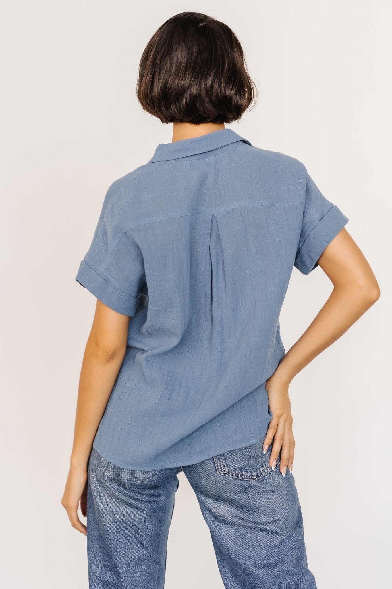 Hammond Short Sleeve Top | Slate Blue
