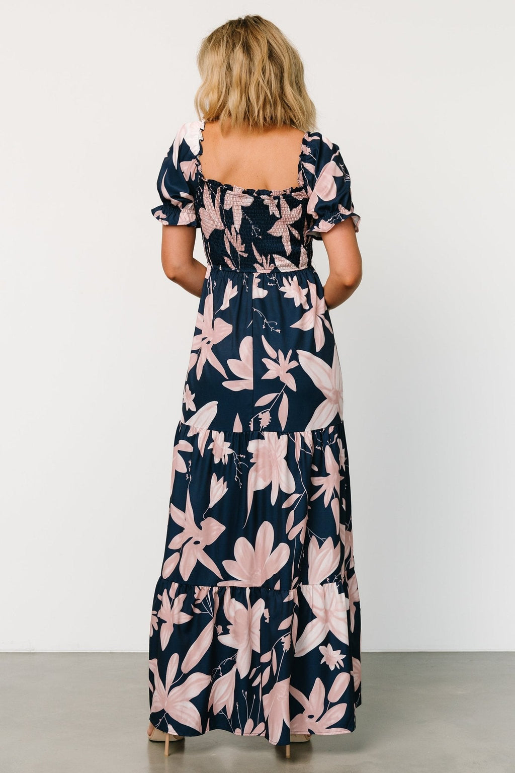 Hilaria Maxi Dress | Navy + Blush