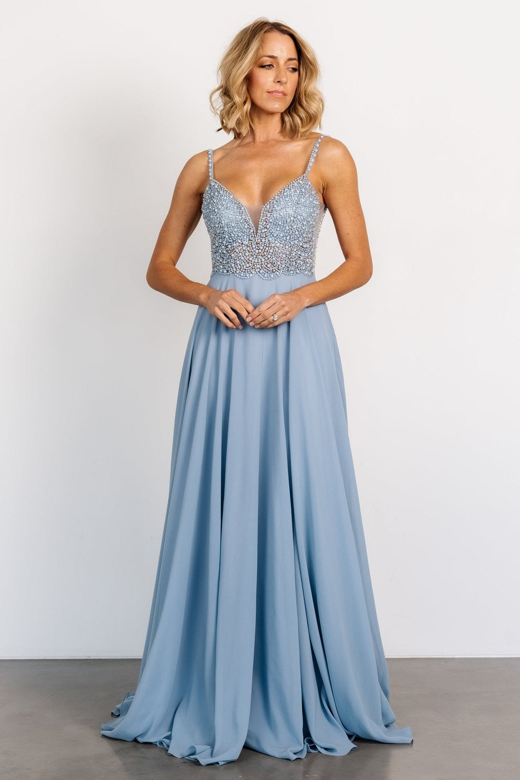 Honor Beaded Bridal Gown | Dusty Blue