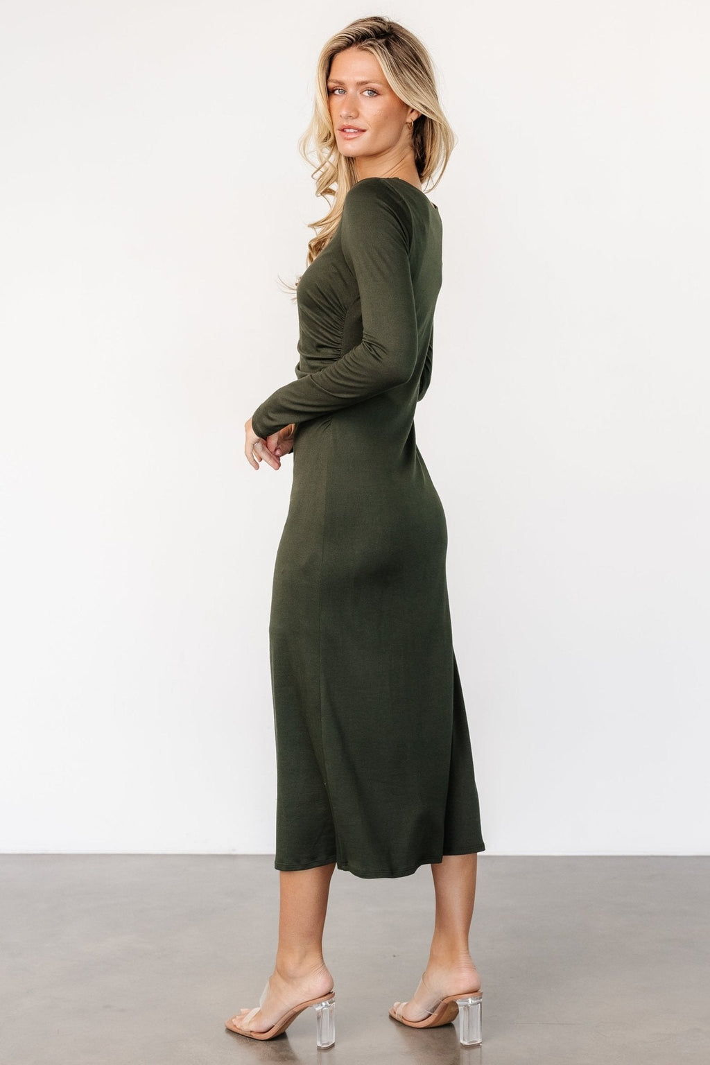 Jaelyn Ruched Dress | Olive