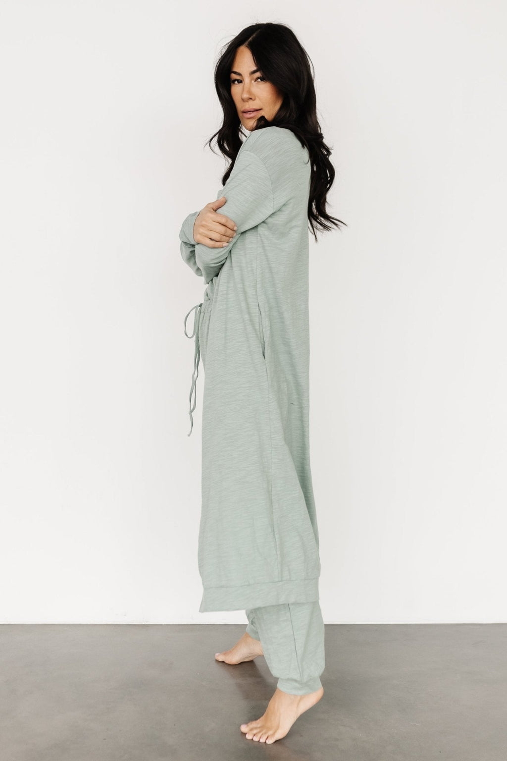 Janae Jumpsuit + Cardigan Set | Sage