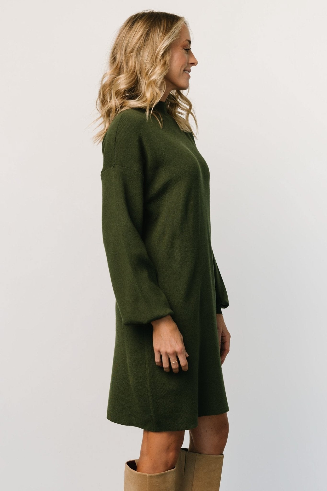 Jennings Sweater Dress | Deep Olive