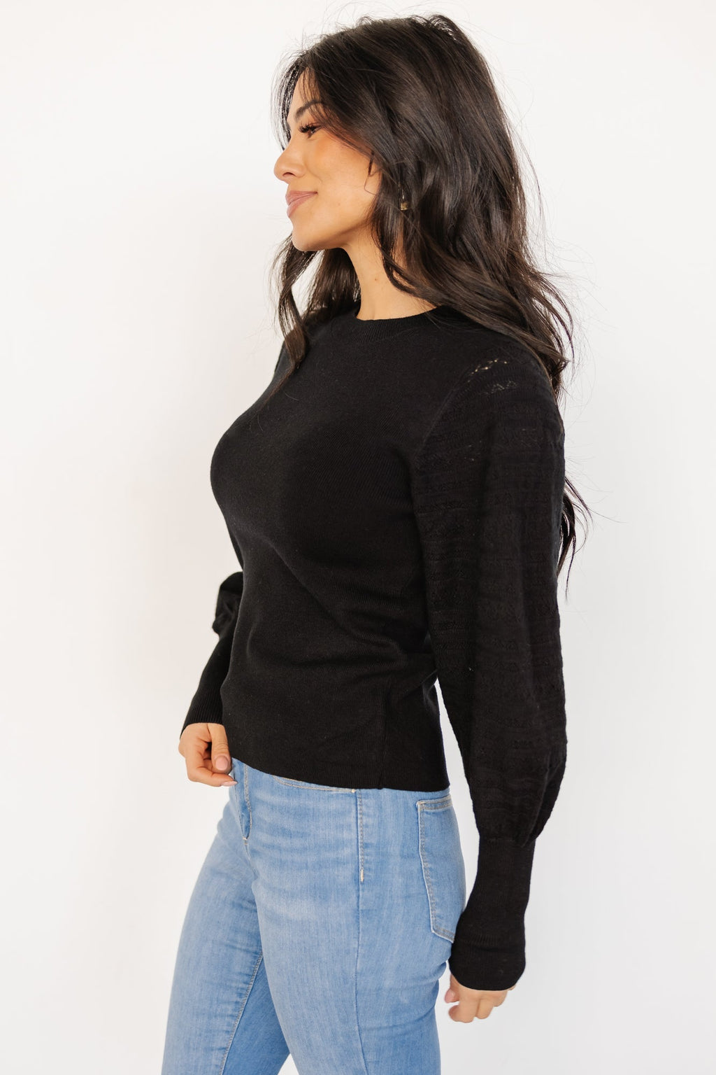 Jens Sweater Top | Black