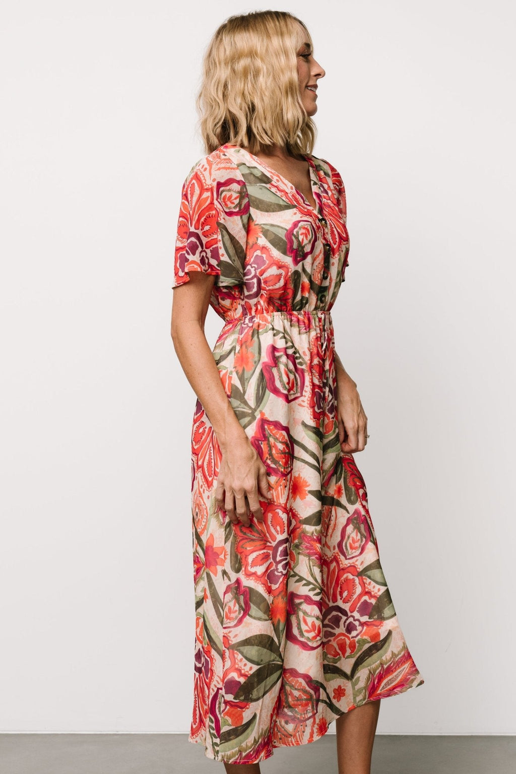 Junie Midi Dress | Multi Print
