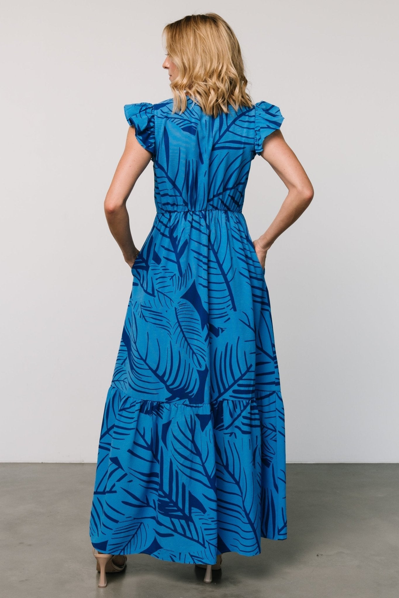 Kaia Button Maxi Dress | Blue Print