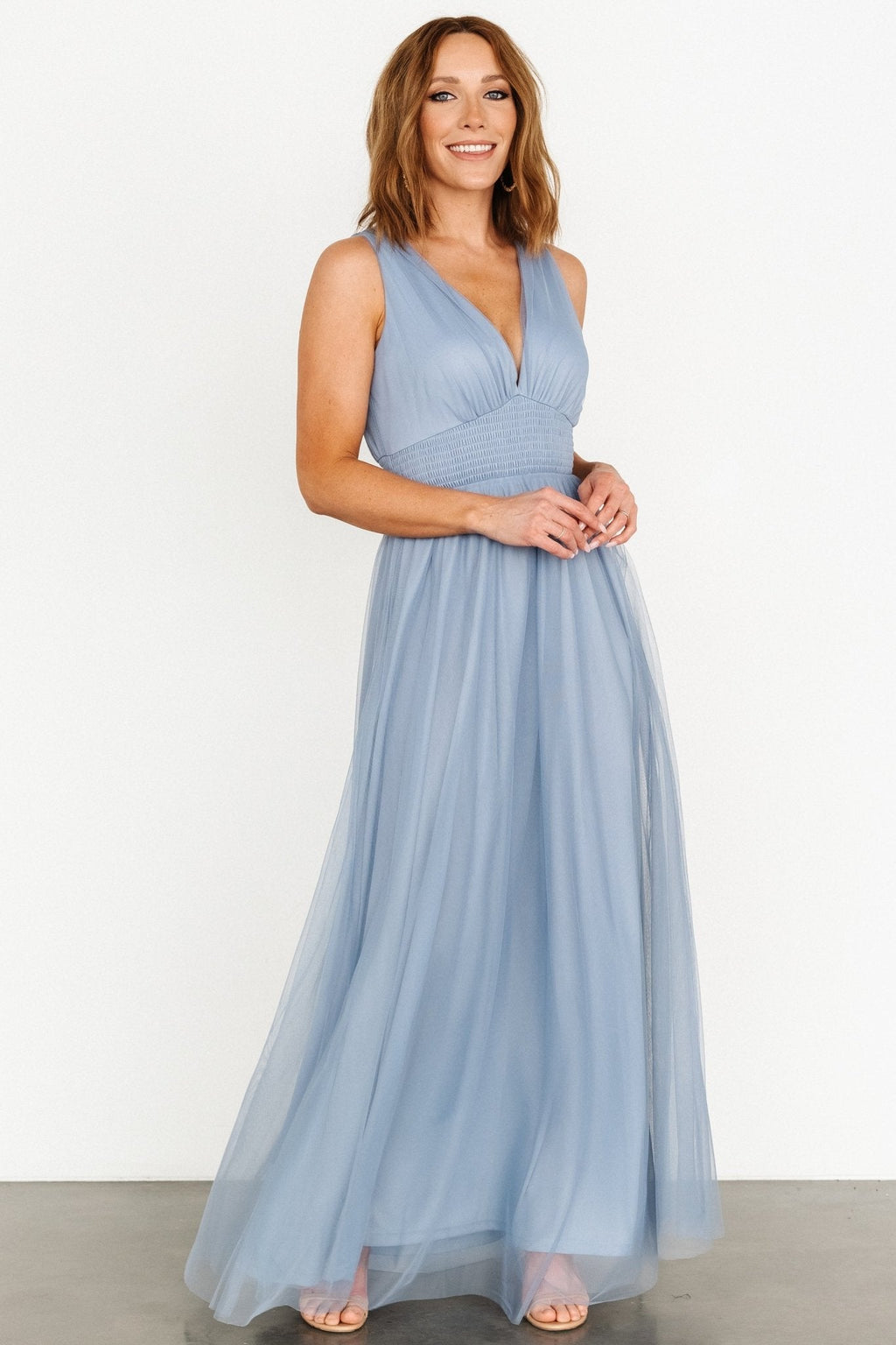 Kamila Tulle Maxi Dress | Whisper Blue