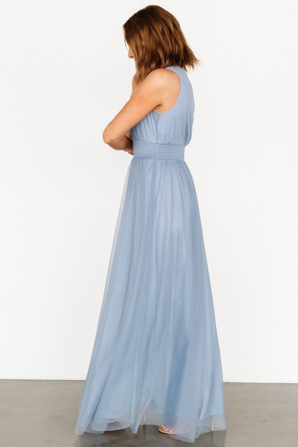Kamila Tulle Maxi Dress | Whisper Blue