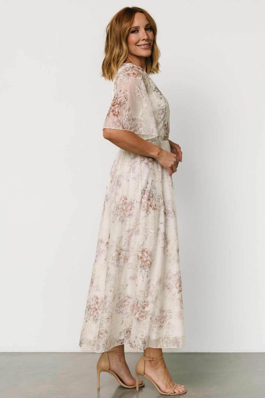 Kathreen Midi Dress | Ivory Floral