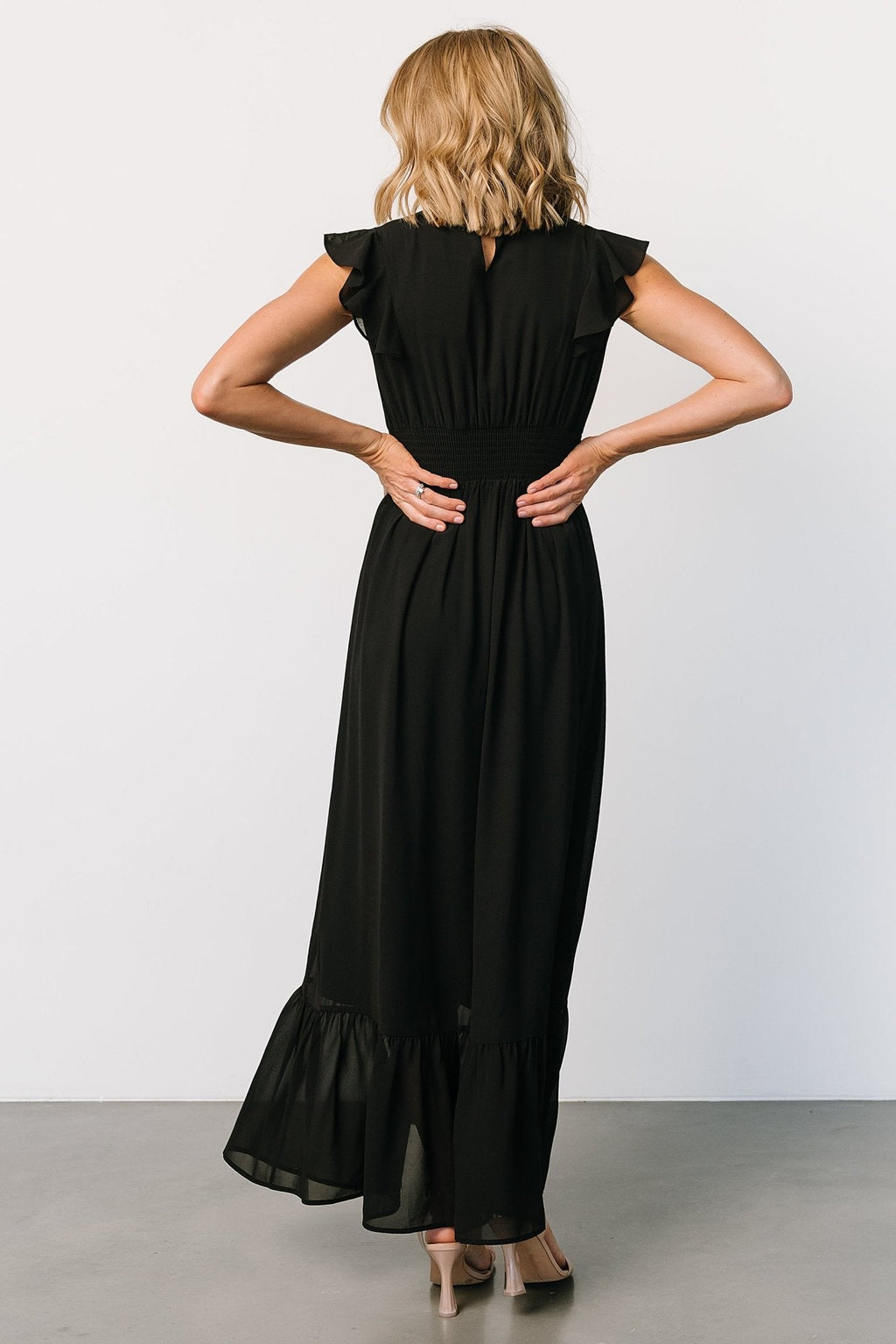 Kearny Ruffle Maxi Dress | Black