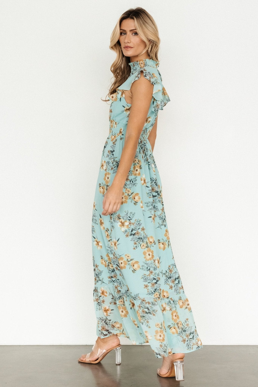 Kearny Ruffle Maxi Dress | Mint Floral
