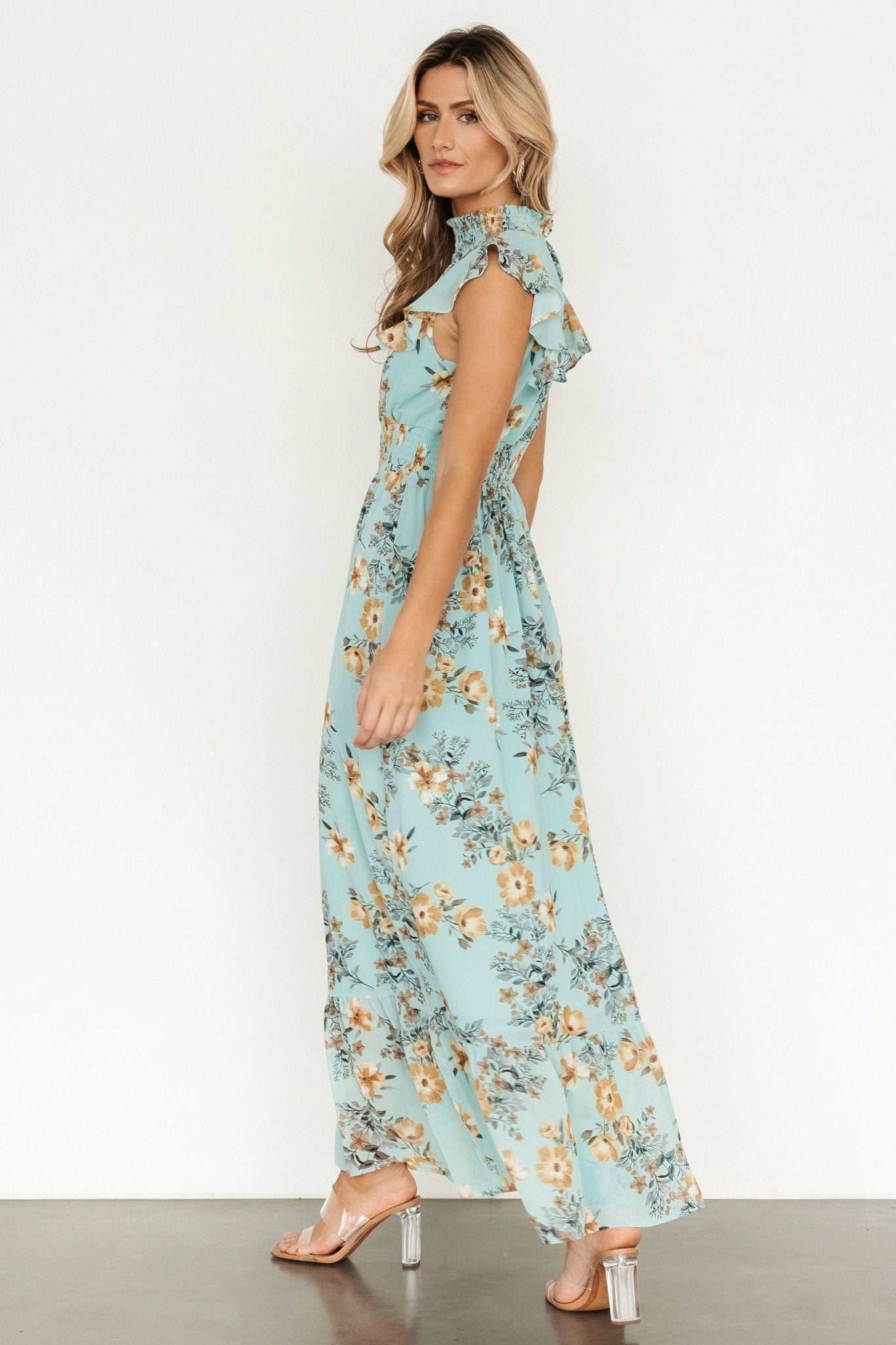 Kearny Ruffle Maxi Dress | Mint Floral