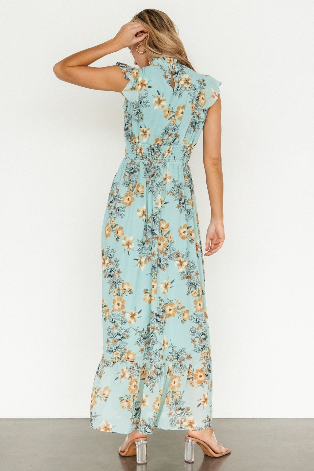 Kearny Ruffle Maxi Dress | Mint Floral