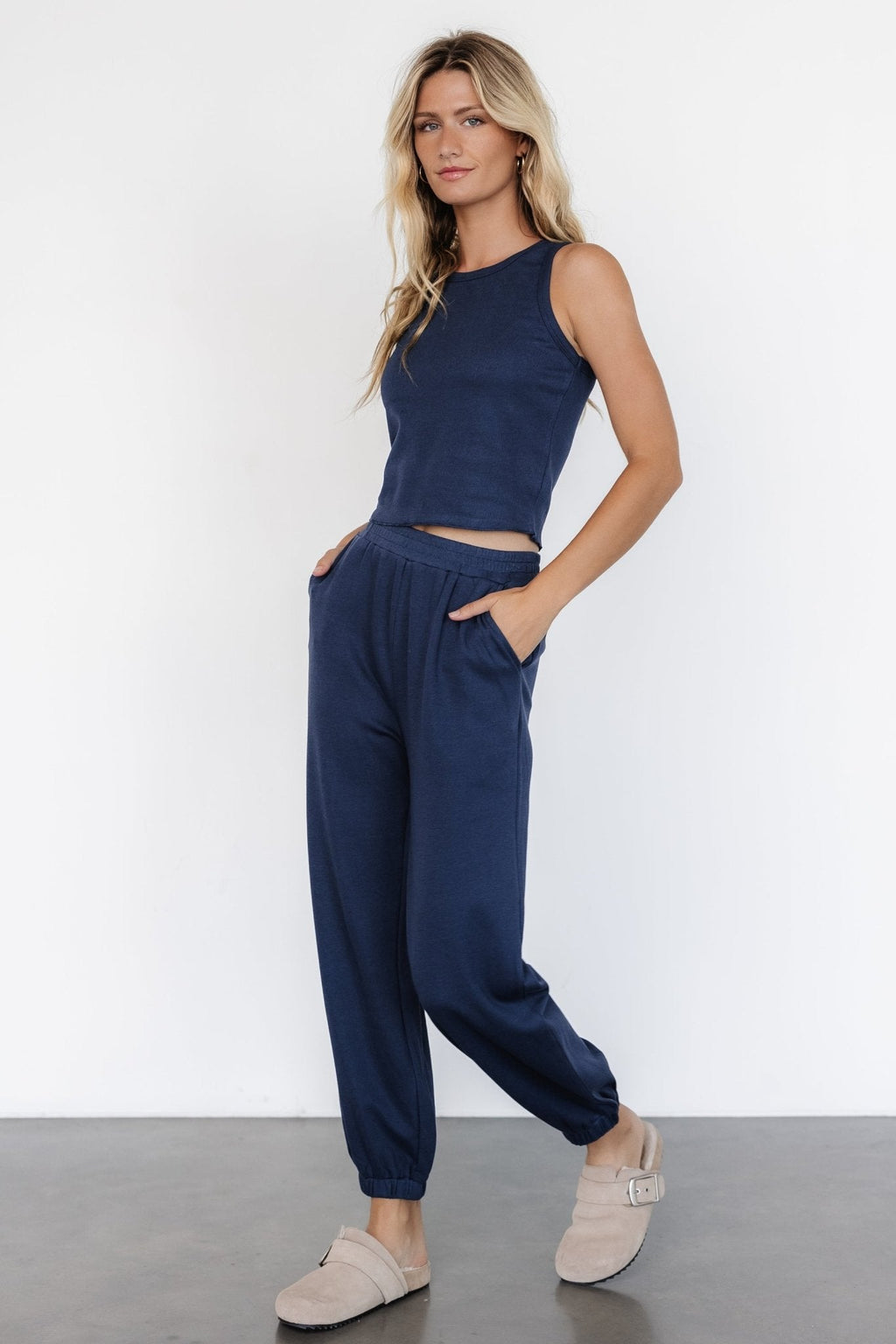 Kellen Tank + Jogger Set | Navy
