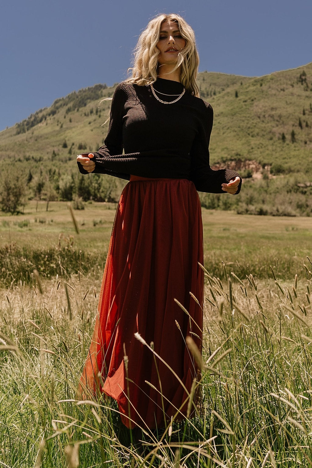 Kenzie Pointelle Sweater Top | Black