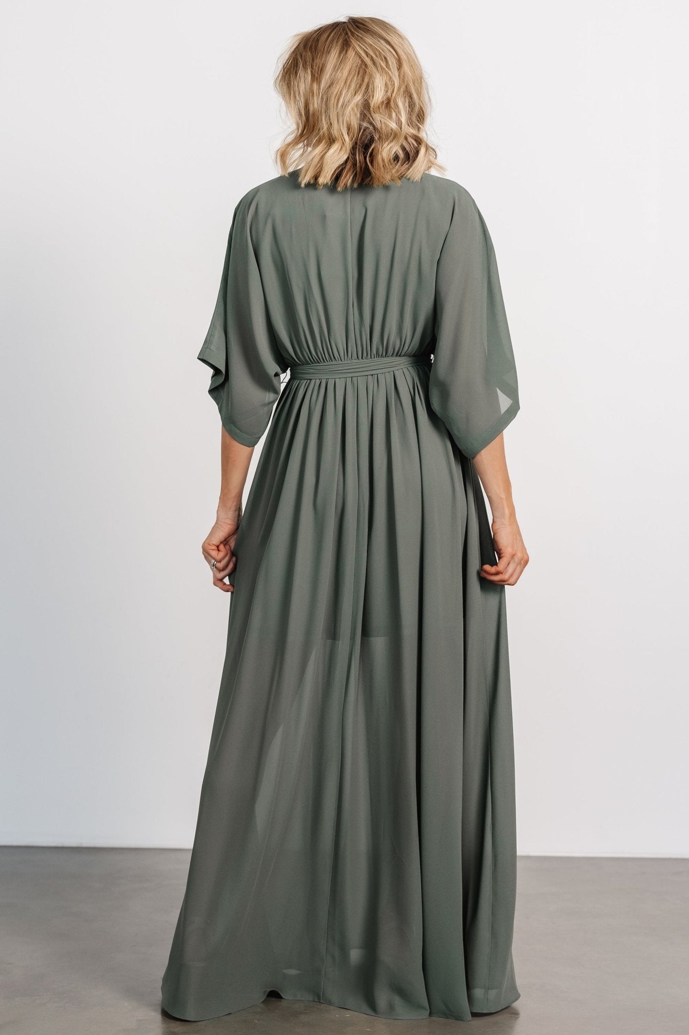 Kia Kimono Maxi Dress | Dark Sage