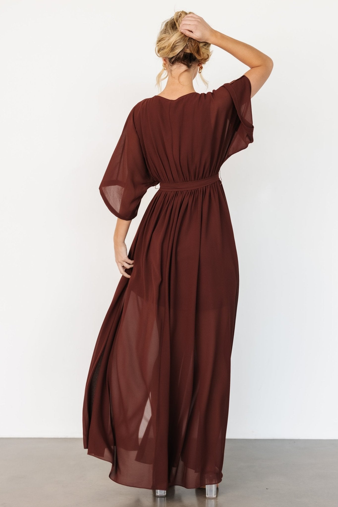 Kia Kimono Maxi Dress | Mahogany