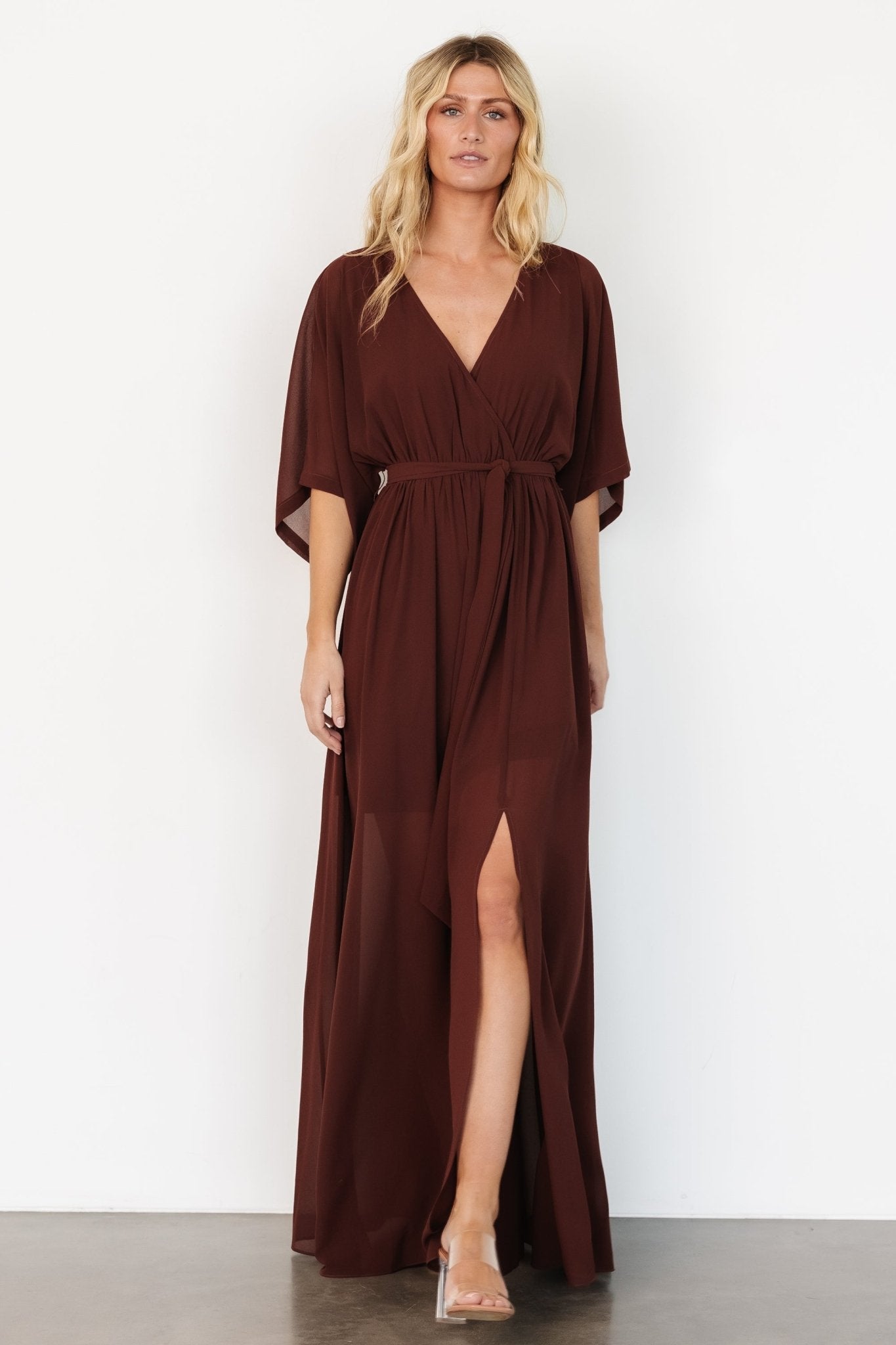 Kia Kimono Maxi Dress | Mahogany