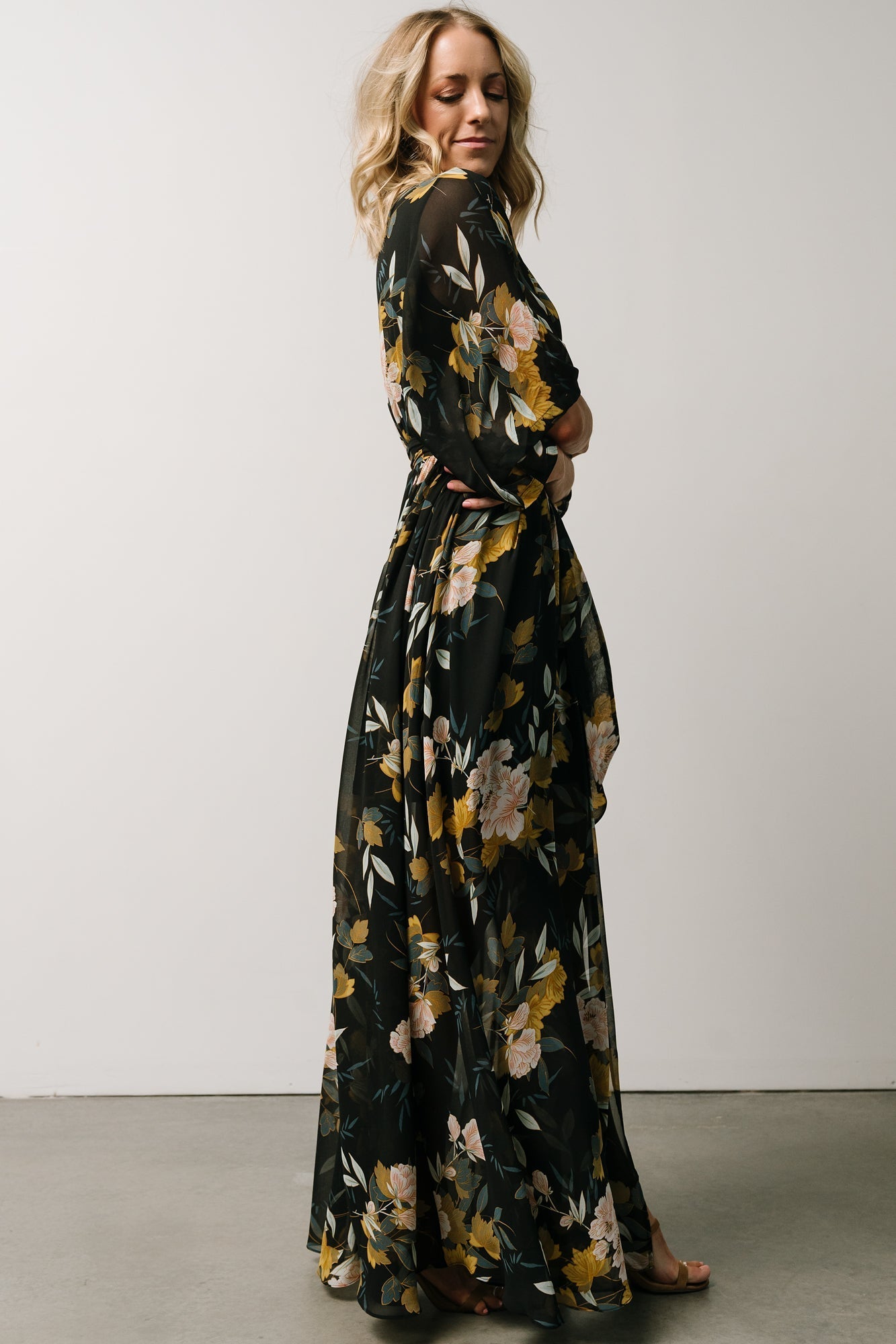 Kia Kimono Maxi Dress | Midnight Floral