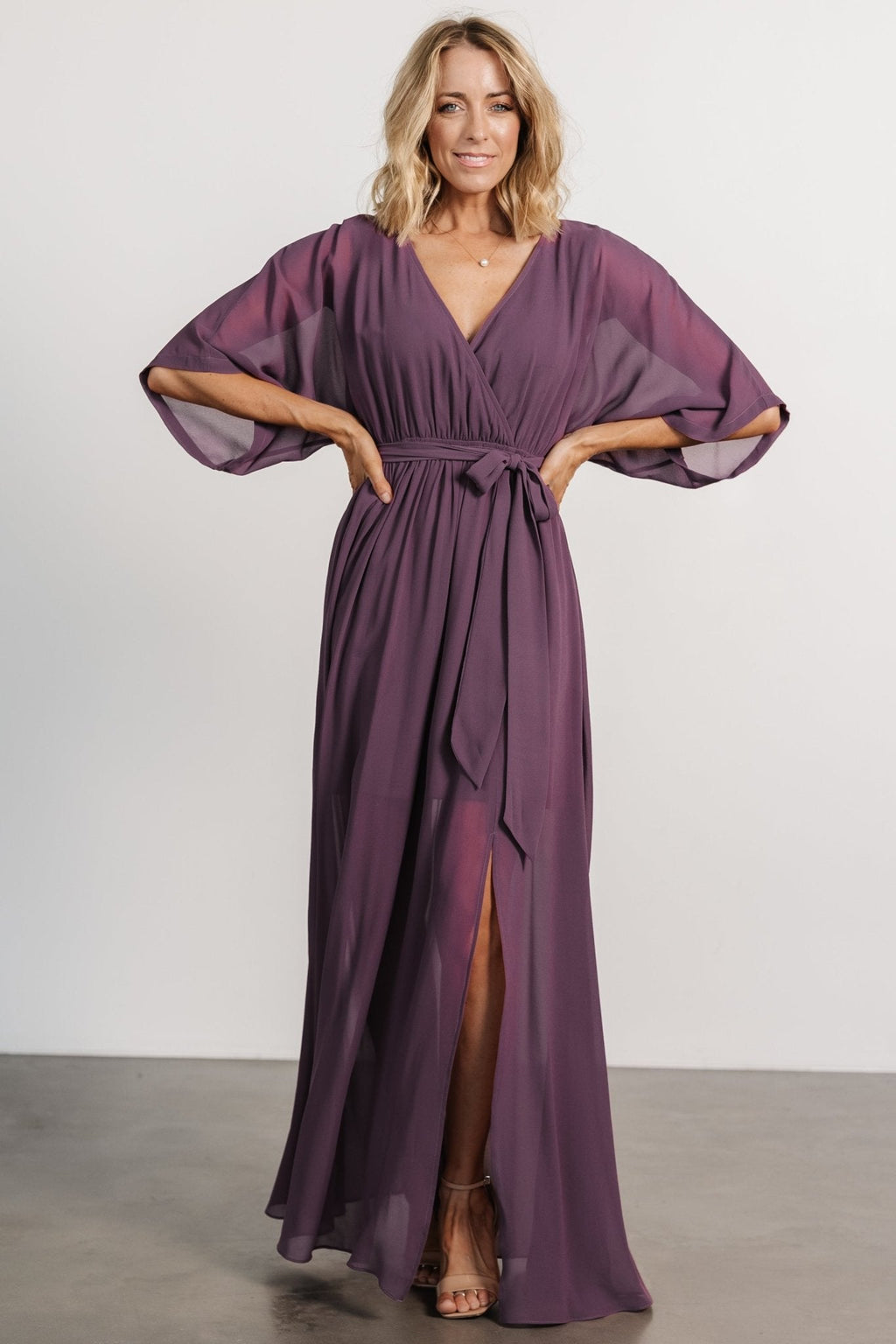 Kia Kimono Maxi Dress | Vintage Plum