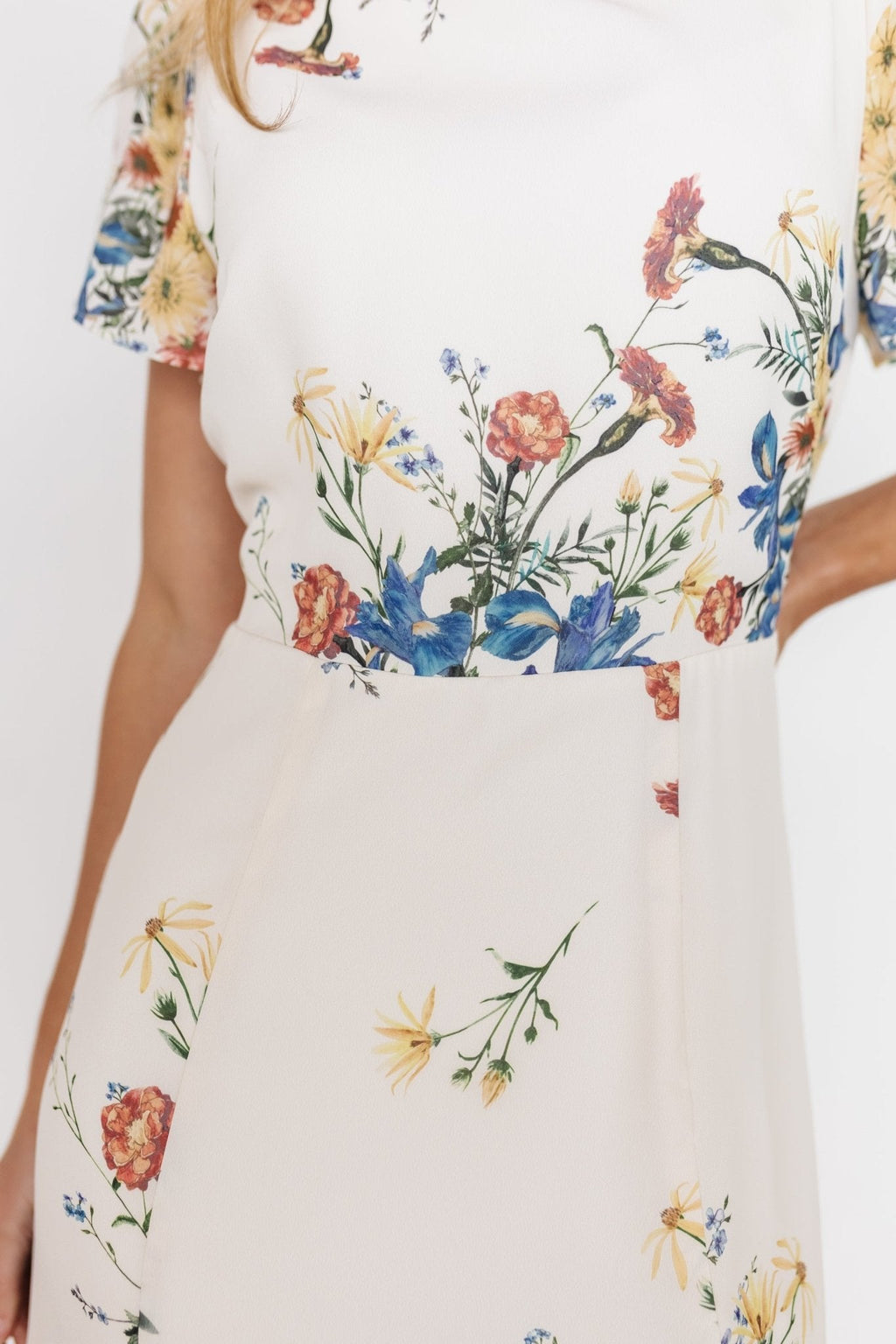 Kirsten Midi Dress | Cream Floral