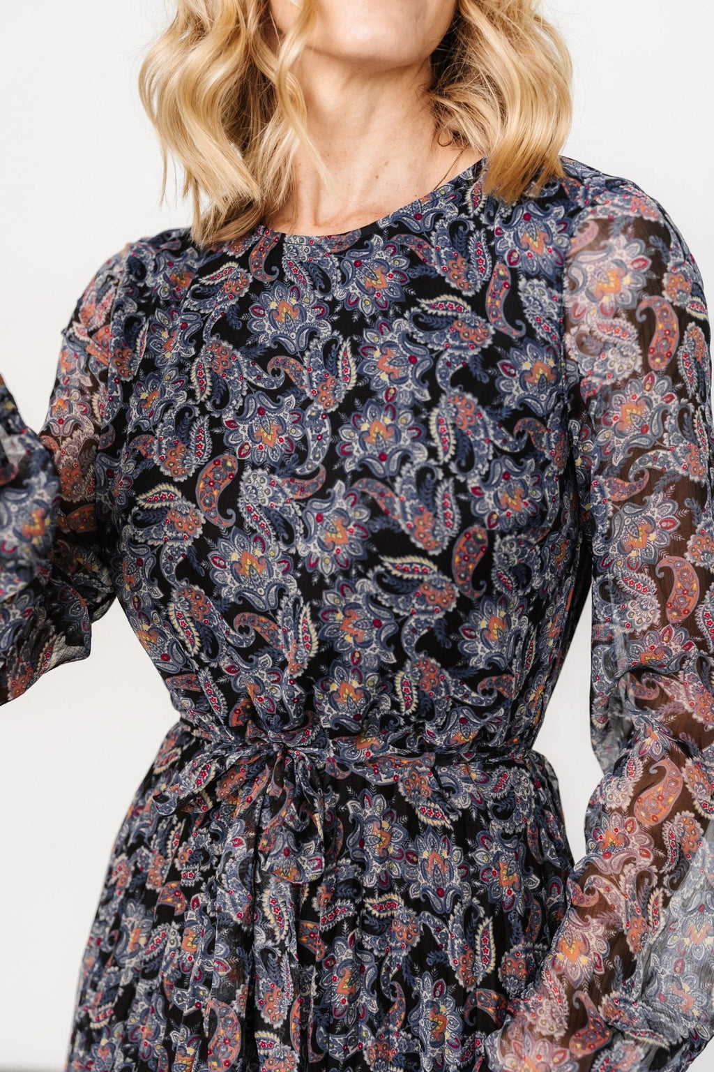 Laurie Midi Dress | Black Print