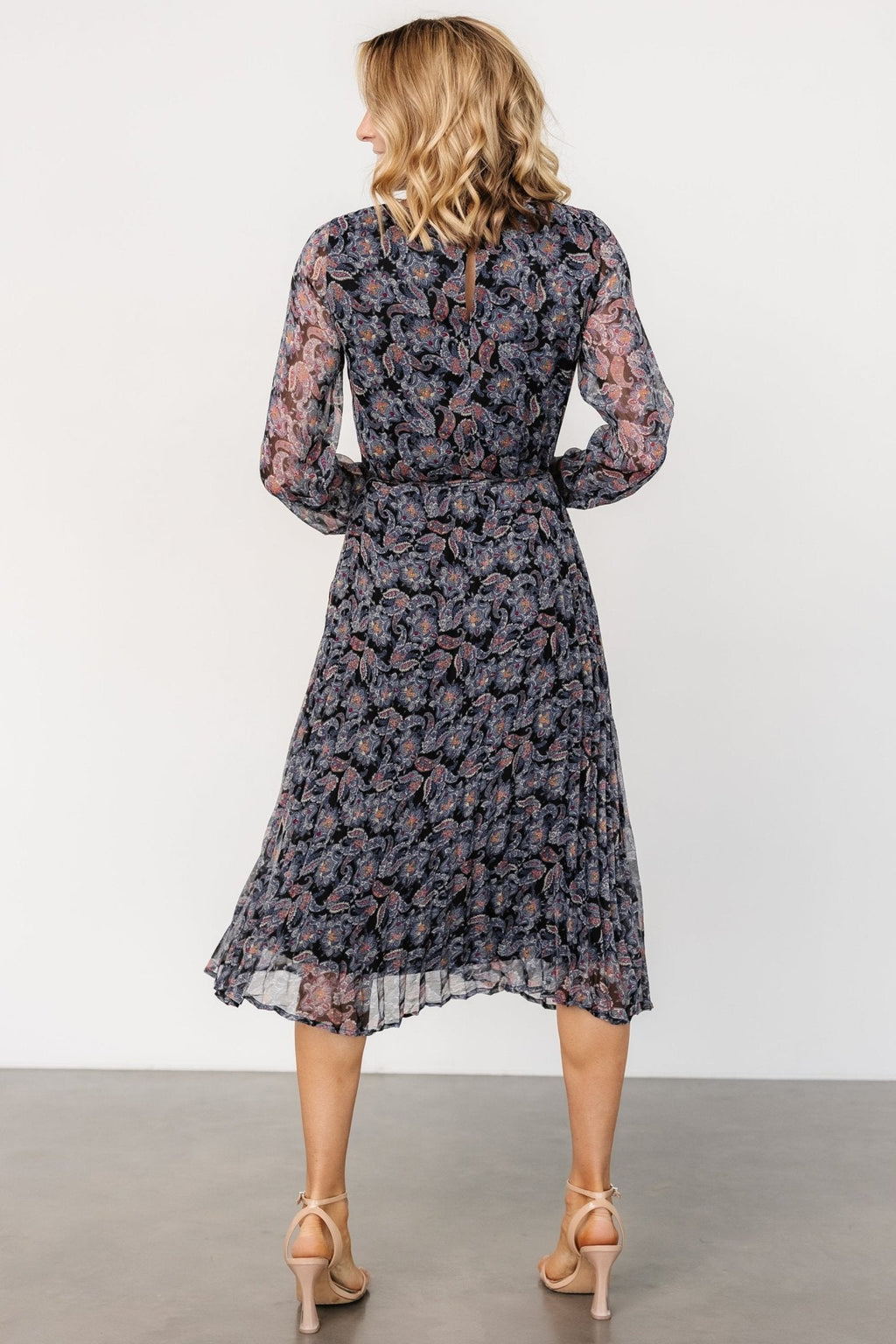 Laurie Midi Dress | Black Print