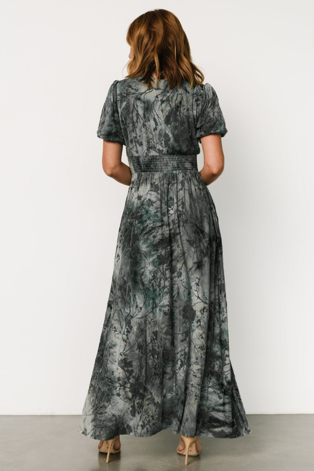 Leslie Velvet Maxi Dress | Slate Blue