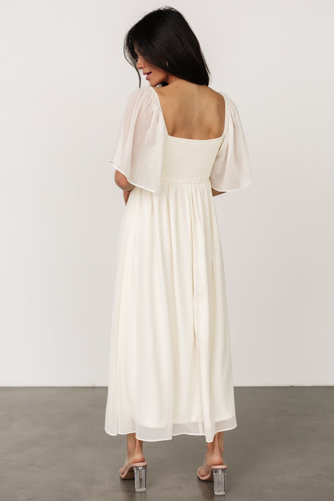 Lilith Applique Midi Dress | Cream