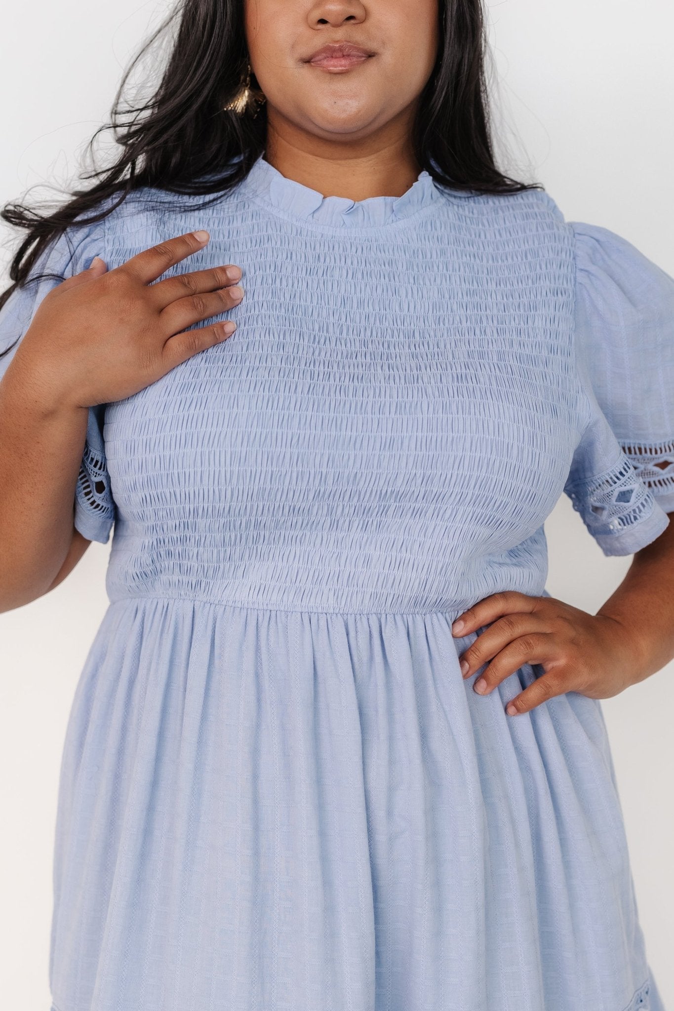 Loveland Geo Lace Maxi Dress | Light Blue