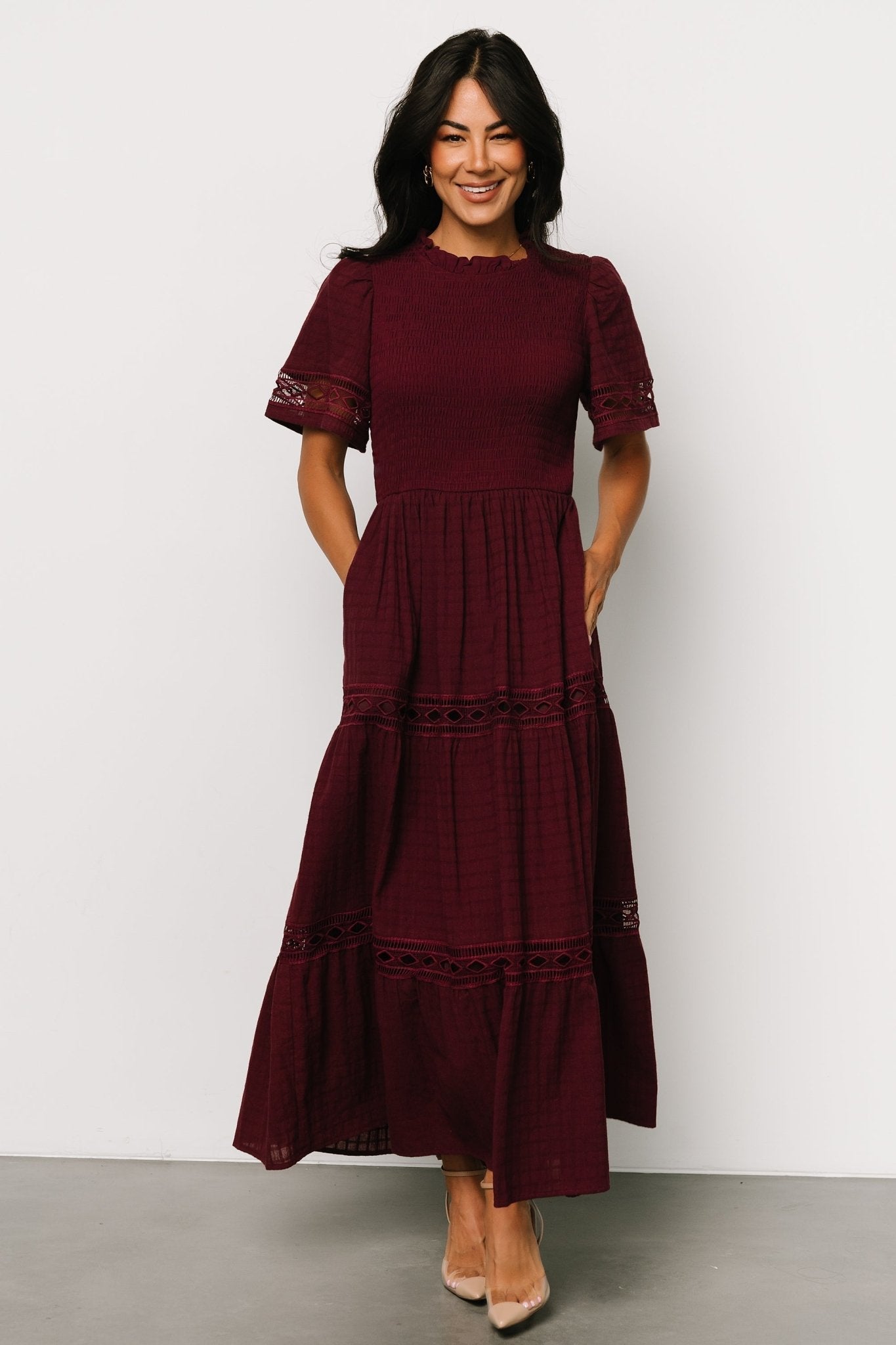 Loveland Geo Lace Maxi Dress | Mulberry
