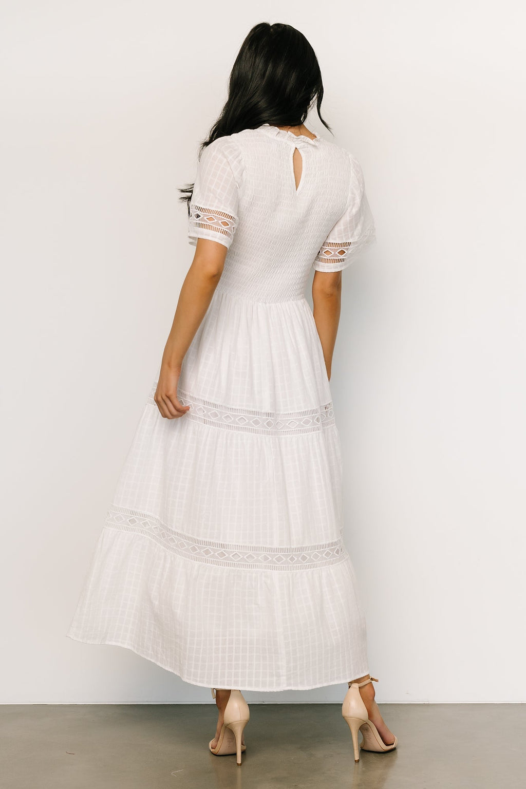 Loveland Geo Lace Maxi Dress | Off White