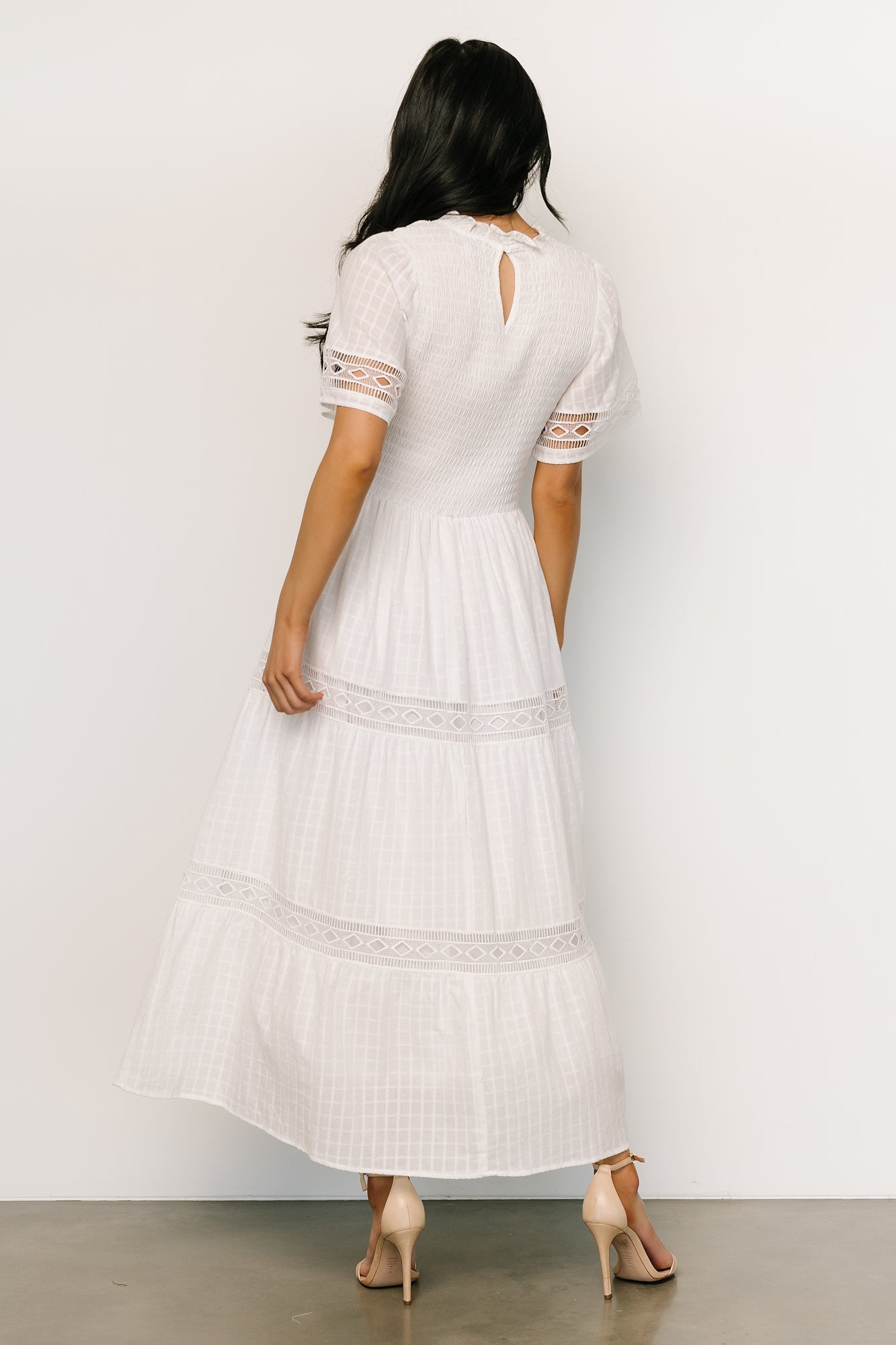 Loveland Geo Lace Maxi Dress | Off White